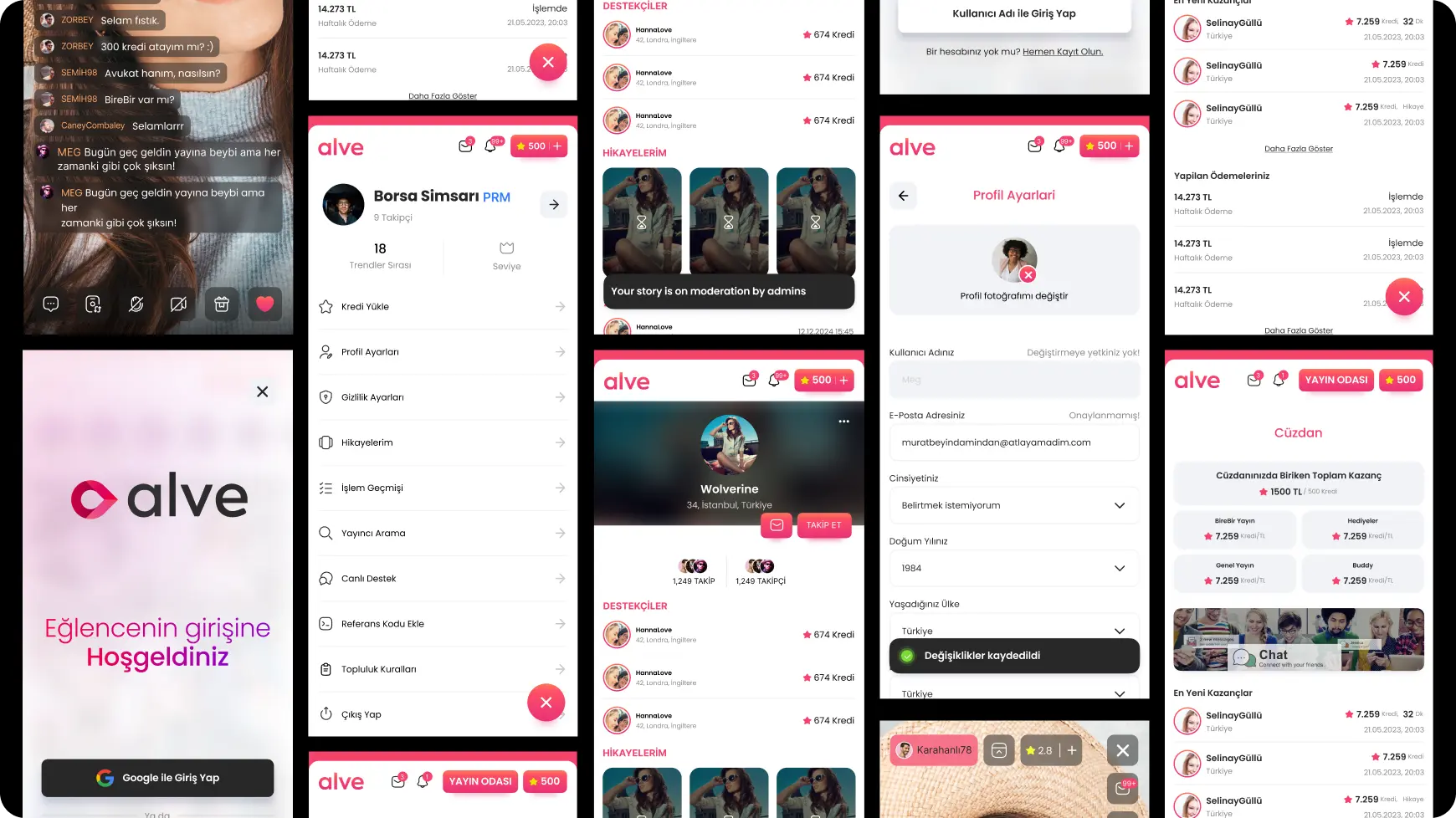 Sprii logo with statistics showing over €365 million generated revenue, 21 million products sold, and 72,000+ live shopping events on a dark orange gradient background.