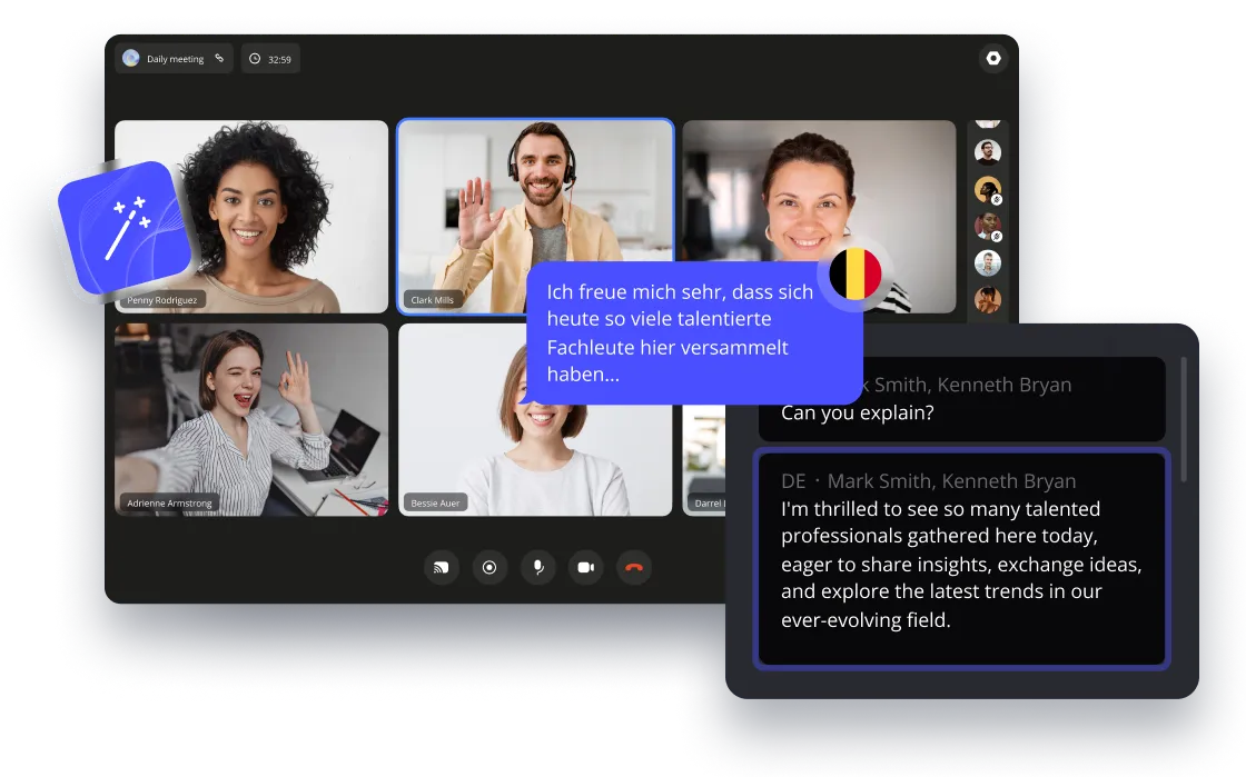 Real-time AI translation