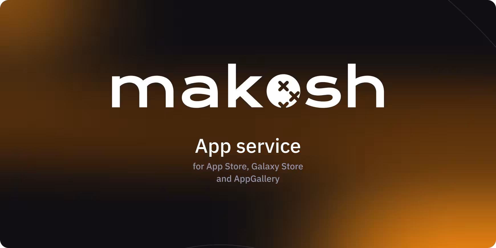 Makosh app banner: App Store, Galaxy Store and AppGallery