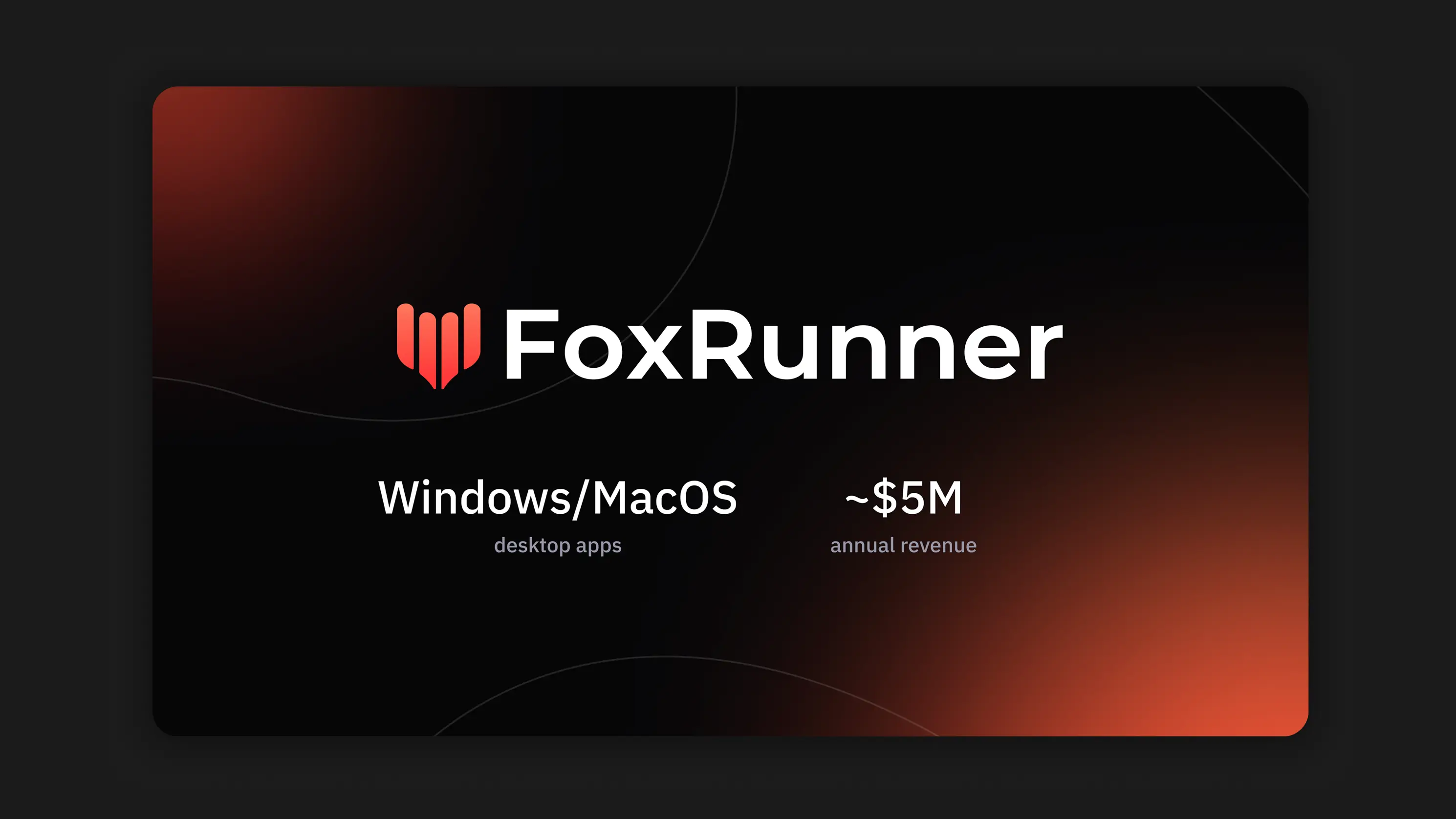 FoxRunner - fintech desktop app