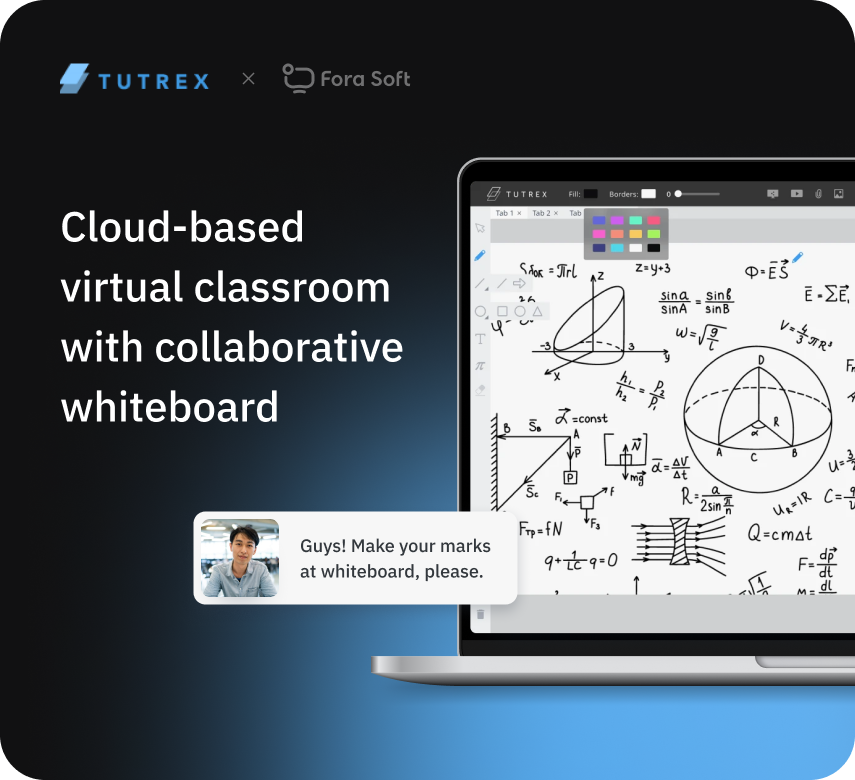 Tutrex web-based video classroom platform for interactive online teaching with live video and collaboration tools