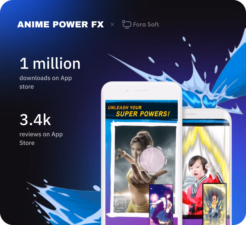 Anime Power FX iOS app with 1M downloads for filming videos with anime-style super power visual effects