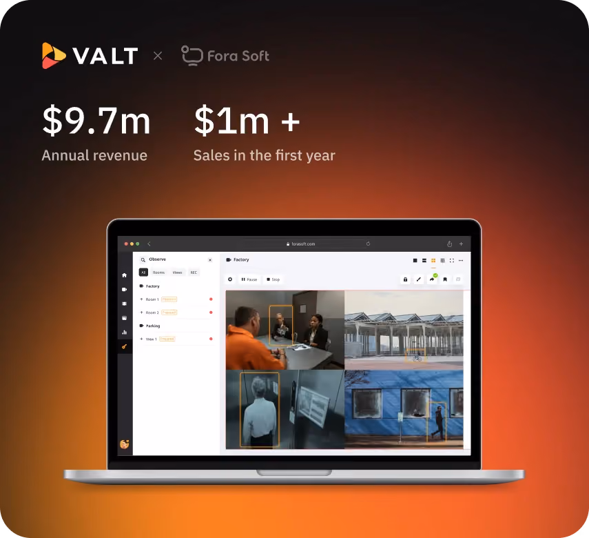 V.A.L.T state-of-the-art video surveillance SaaS platform serving 650+ US organizations with 25K daily users