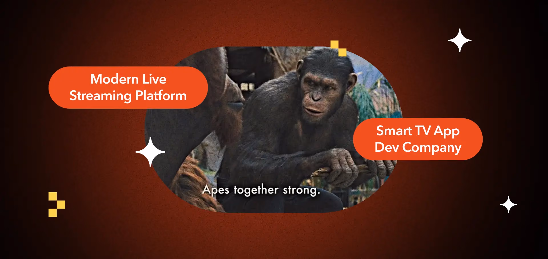 Smart TV app development across Apple tvOS, Android TV, Samsung Tizen and LG webOS for live streaming and SVOD platforms with EAA-compliant captions and 10-foot UX