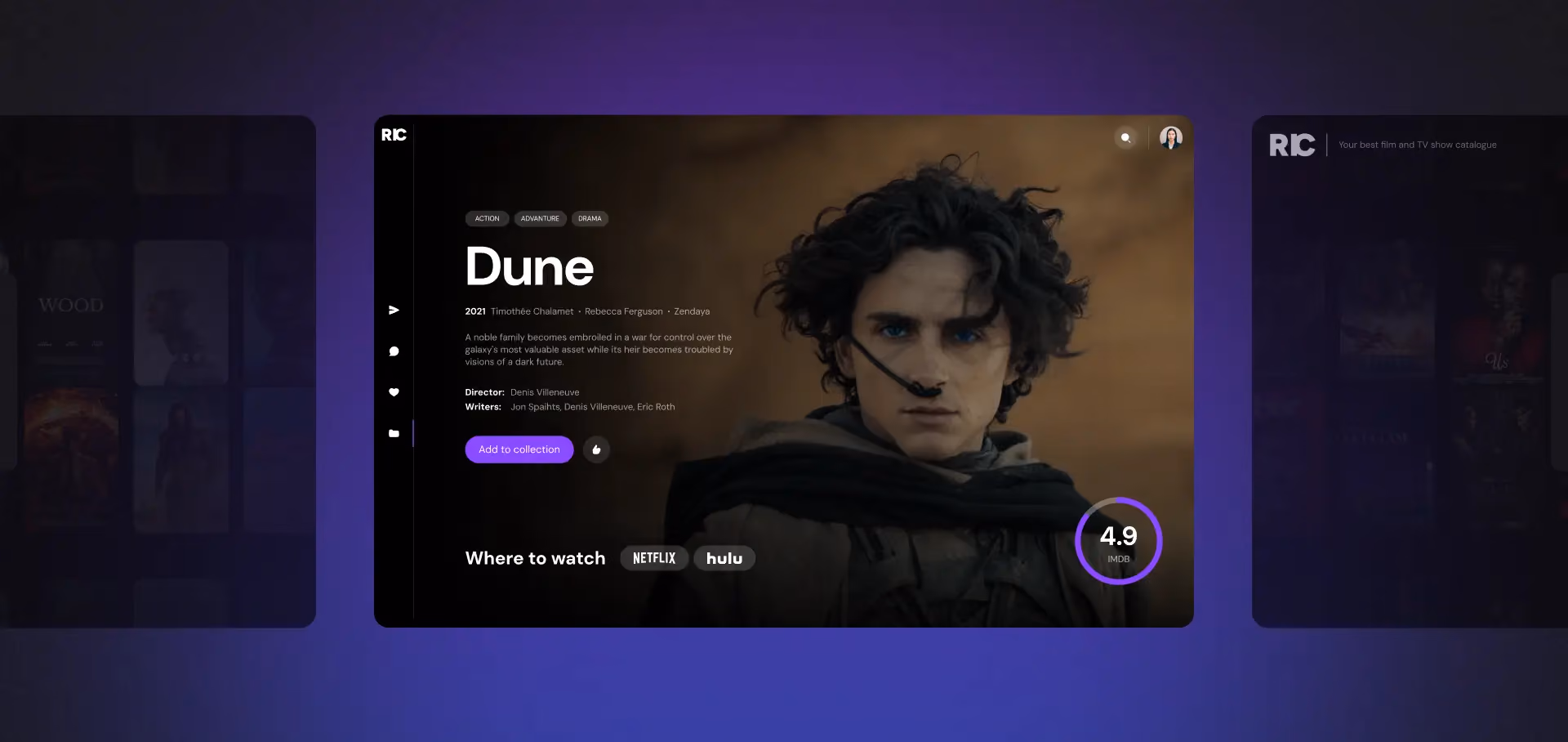 OTT streaming platform with AI recommendations, VR viewing experiences, and green energy infrastructure