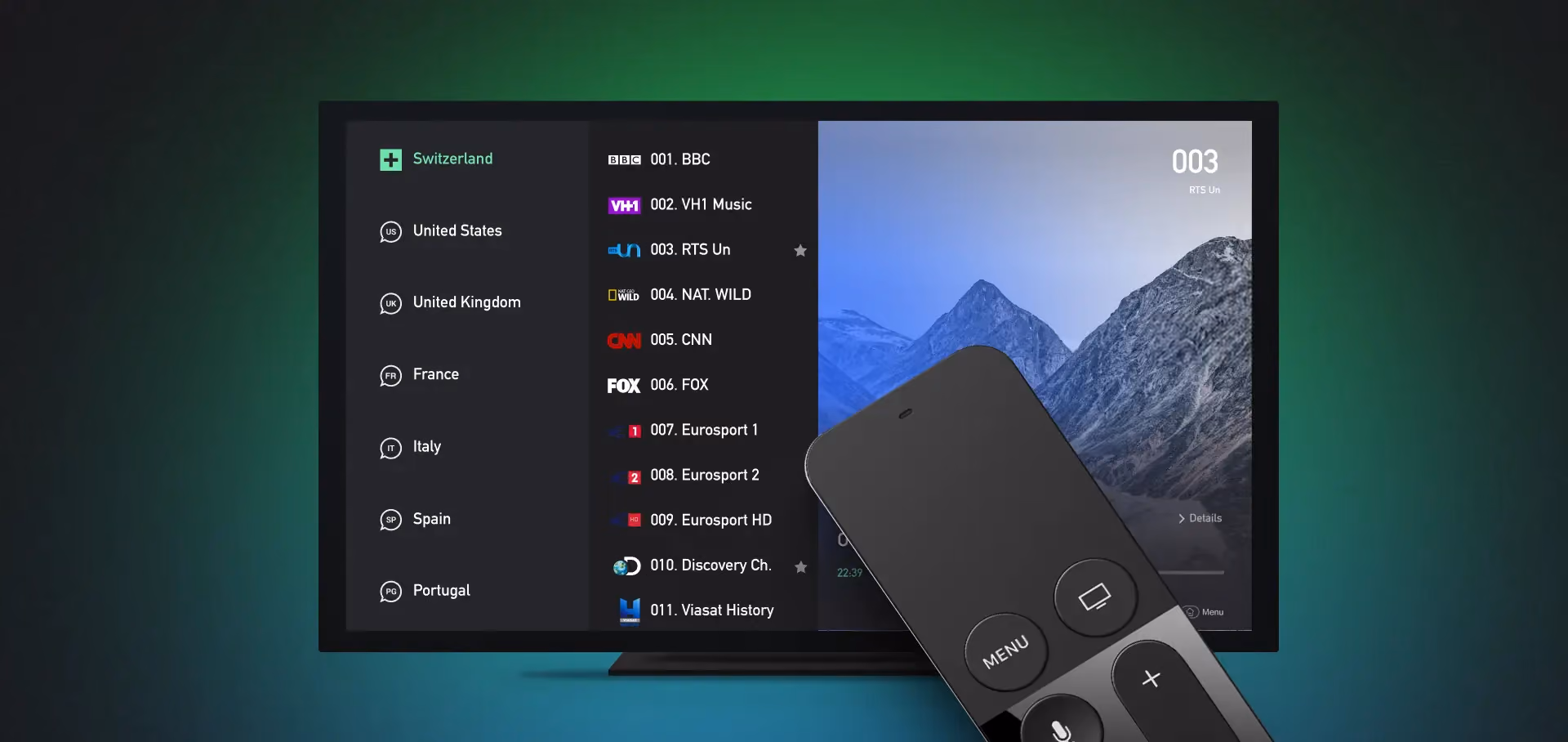 IPTV streaming architecture with headend systems, middleware, and content delivery to smart TVs