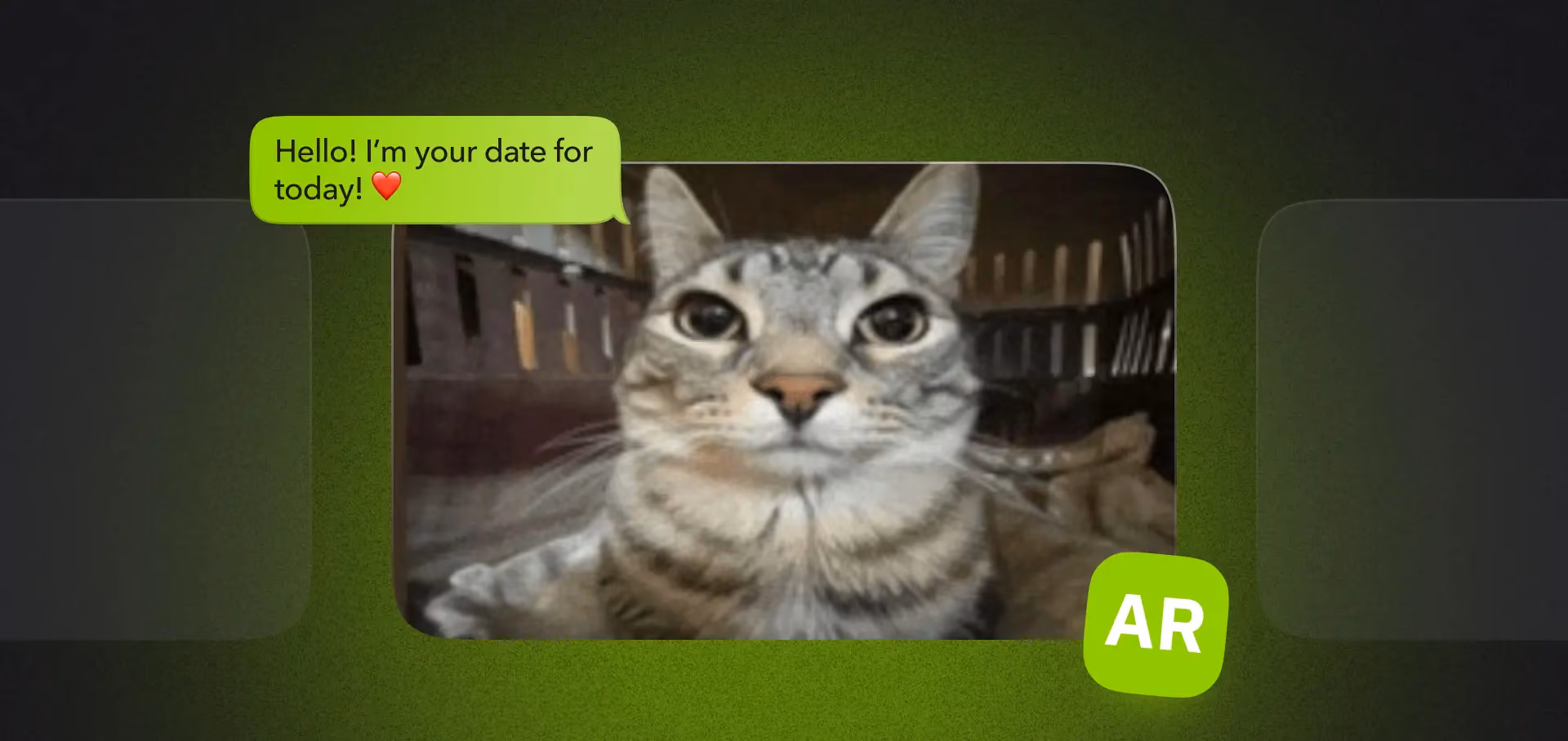 ARKit dating app interface with augmented reality user engagement features and immersive interactions