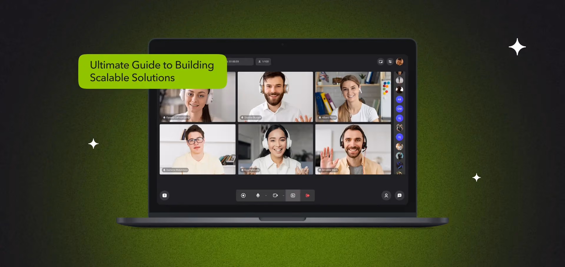 Scalable video conferencing architecture handling thousands of concurrent users and high-quality streams