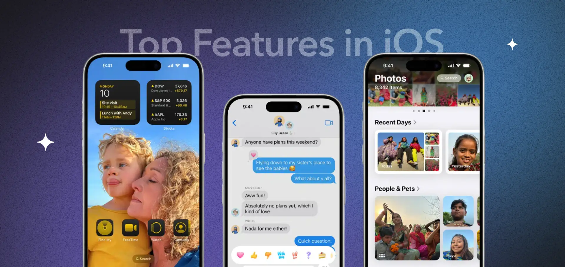 iOS 16-18 features including passwordless authentication, real-time translation, and accessibility