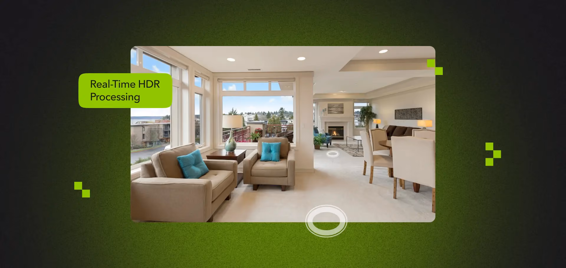 Real-time HDR processing for perfect lighting balance in virtual property tours