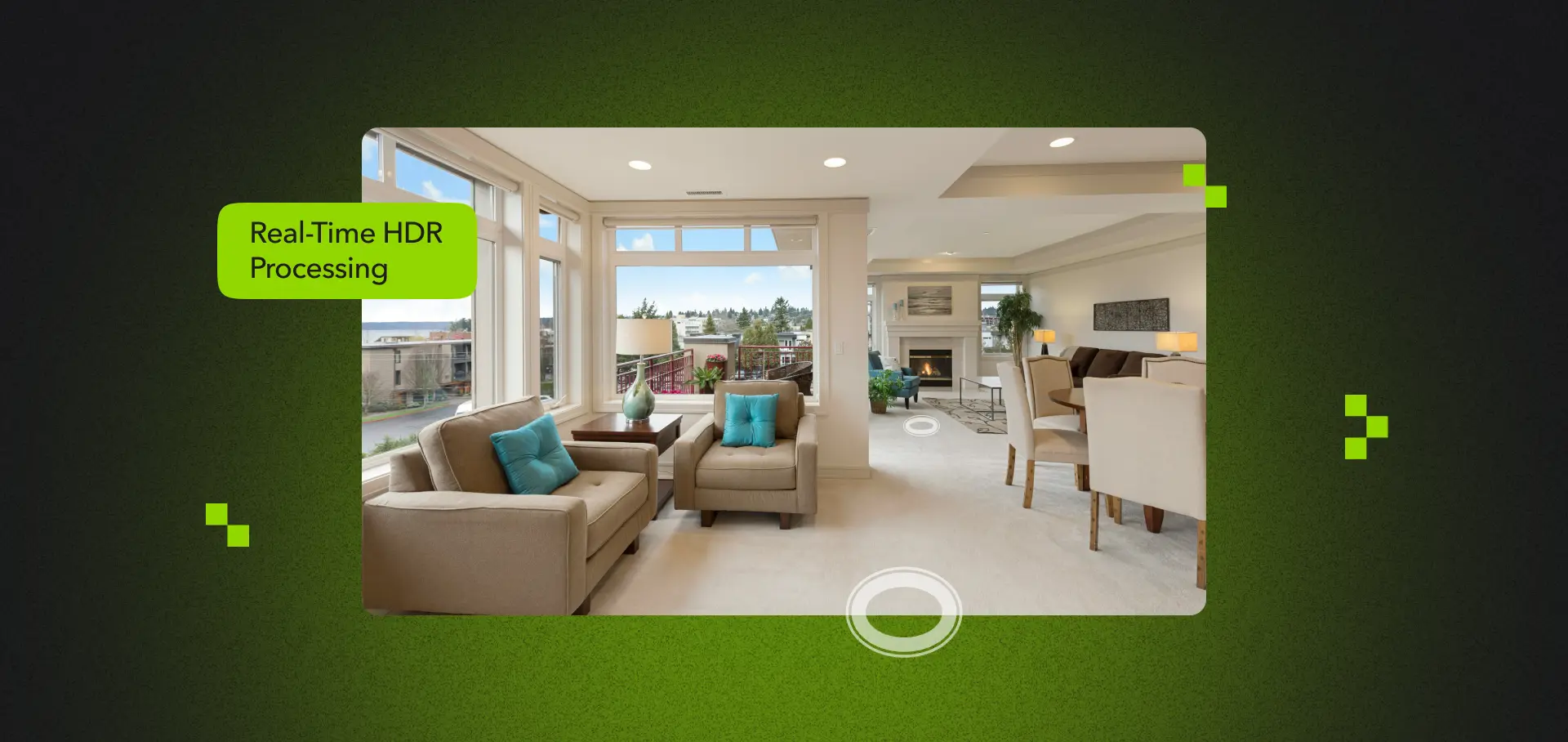 Real-time HDR processing for perfect lighting balance in virtual property tours
