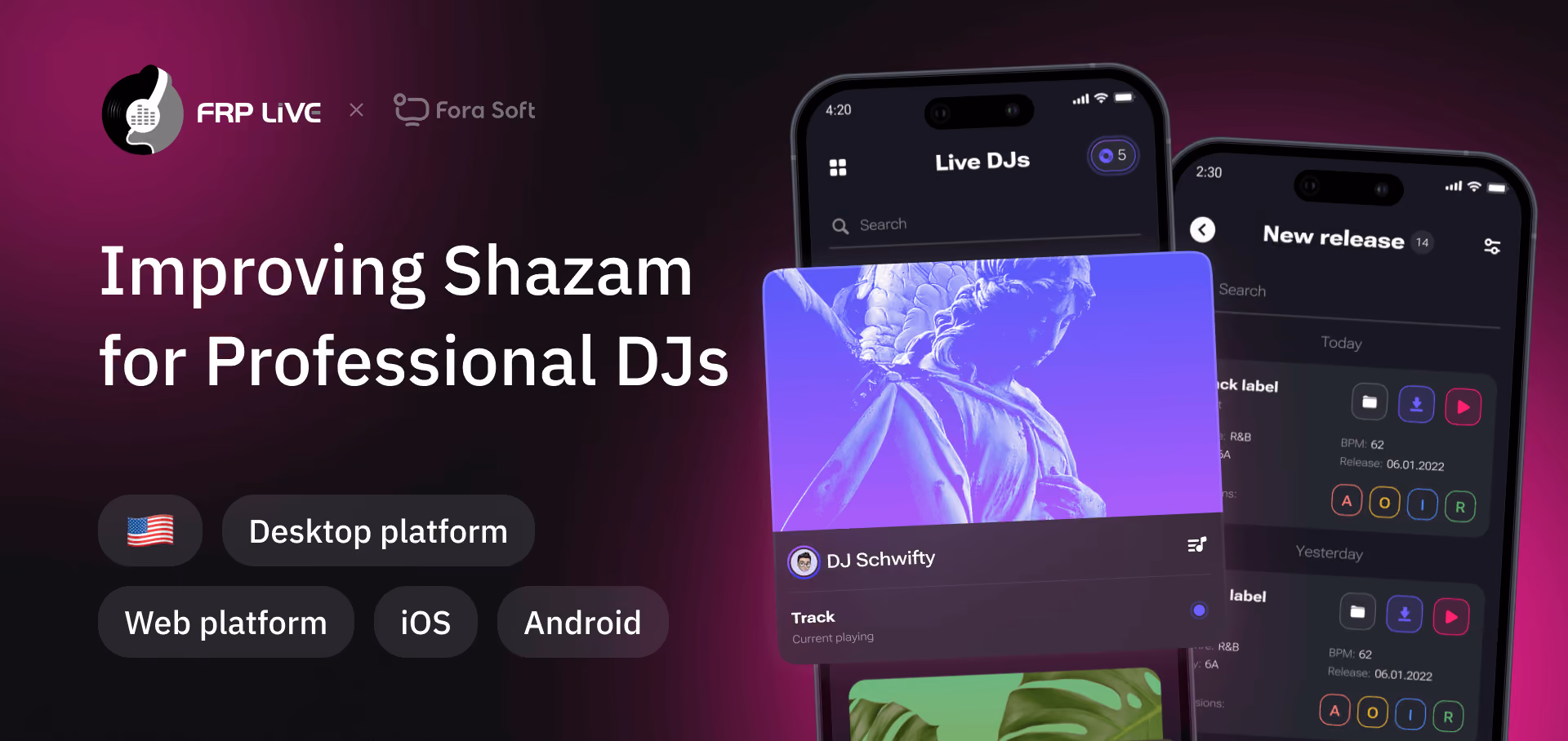 Digital track library and DJ service platform with 720,000 licensed music tracks