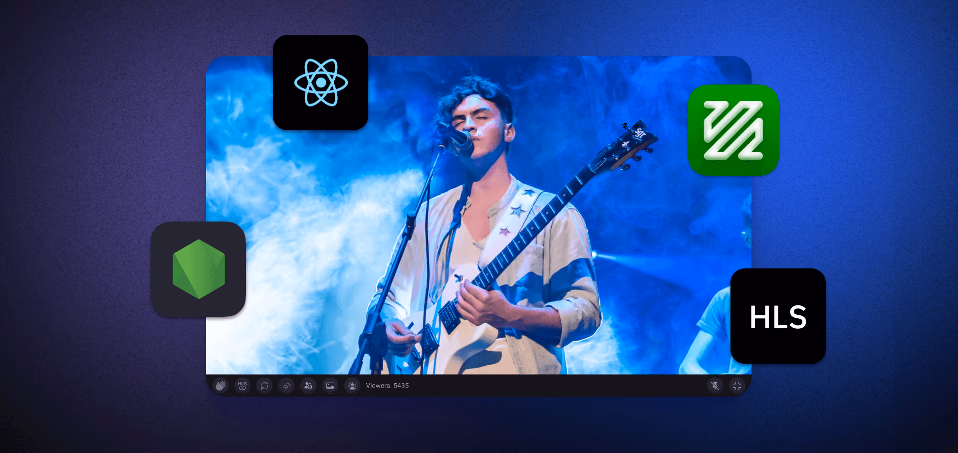Video streaming technologies including React, Node.js, and modern backend frameworks