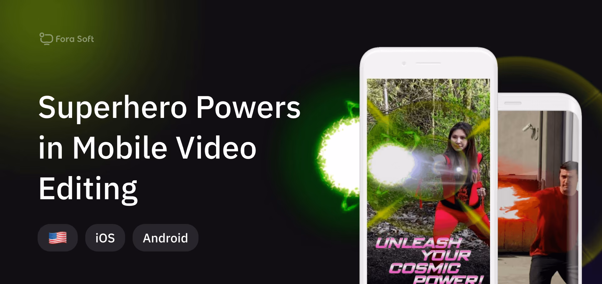 Mobile video editing app with advanced effects and superhero-themed features