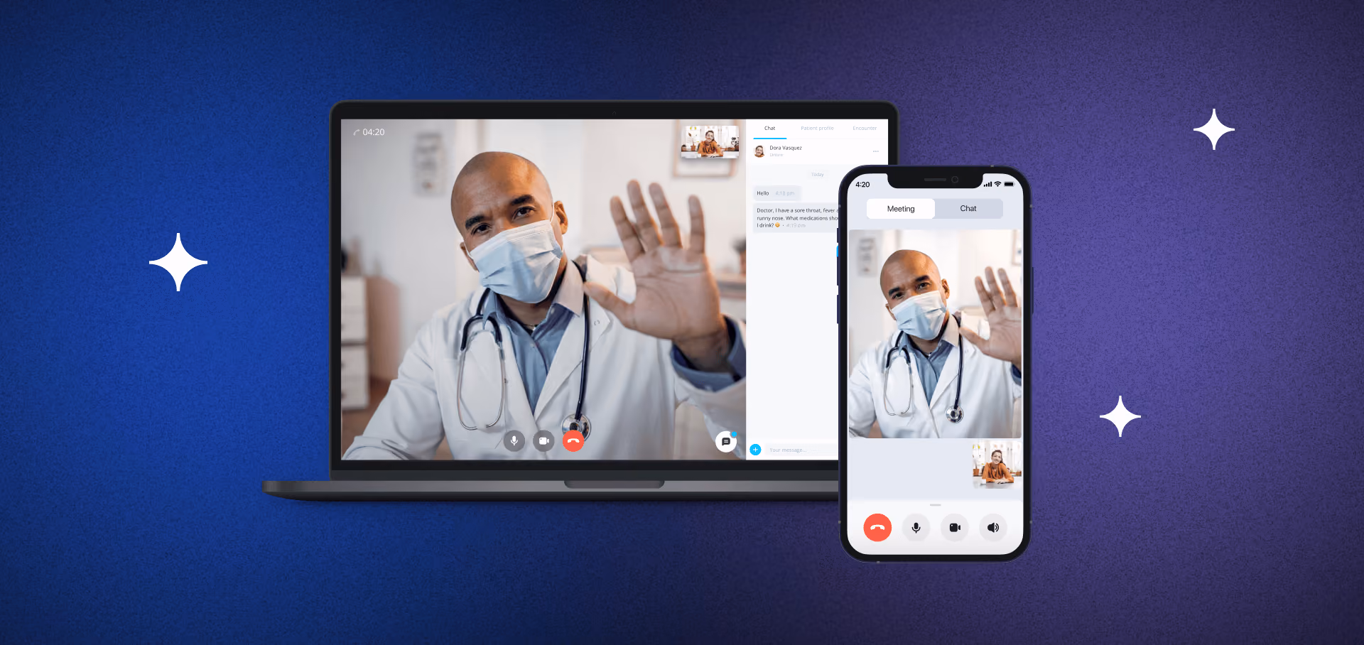 Telemedicine platform with secure video consultation and remote patient monitoring