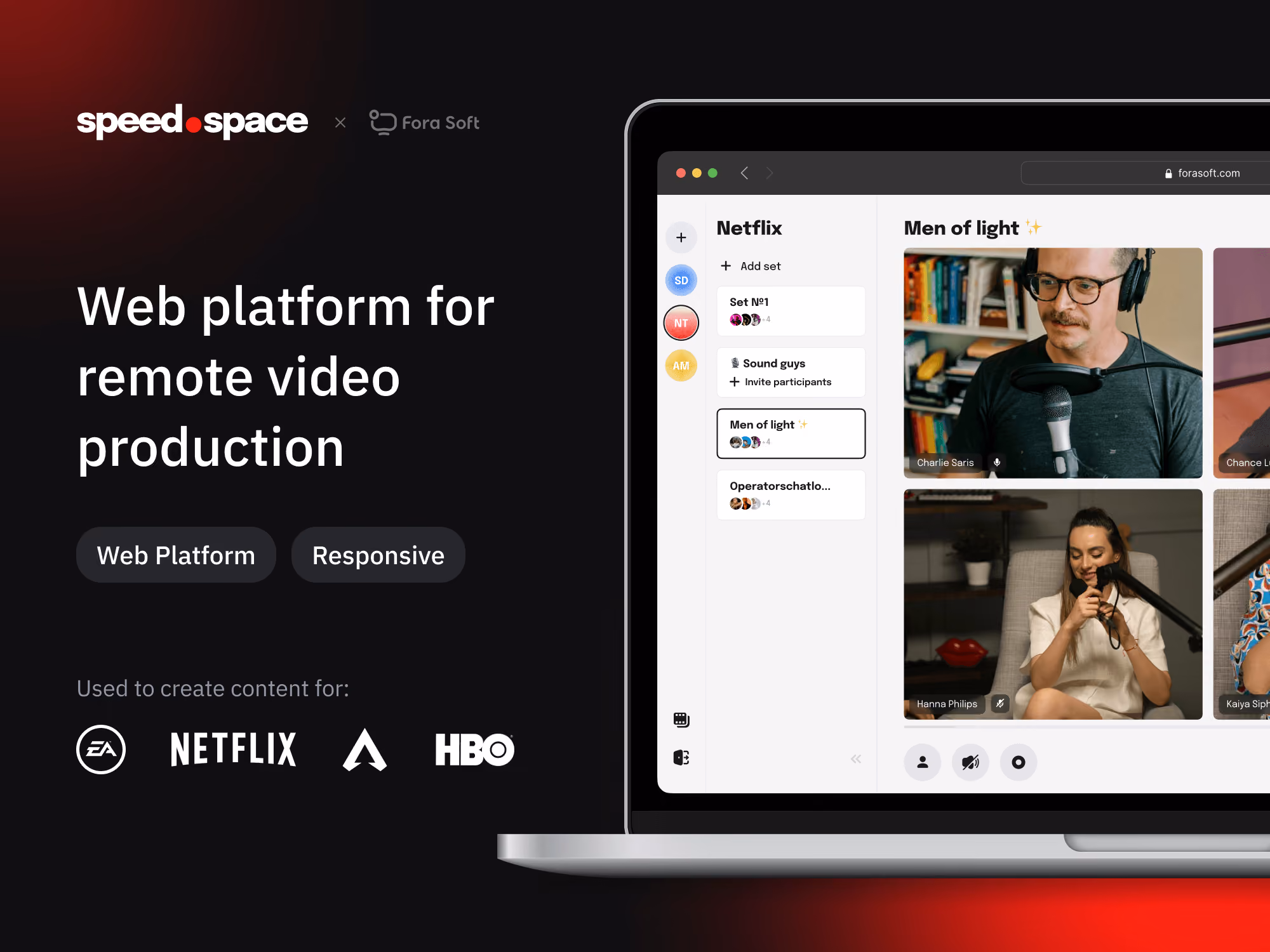 Remote video production platform for Netflix, Apex Legends, and Electronic Arts