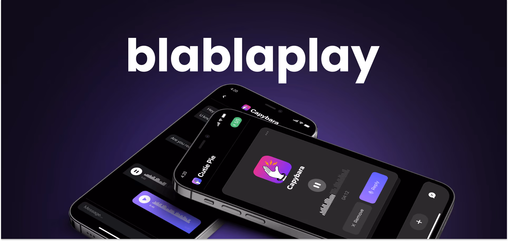 BlaBlaPlay anonymous voice chat app featuring AI integration for secure communication