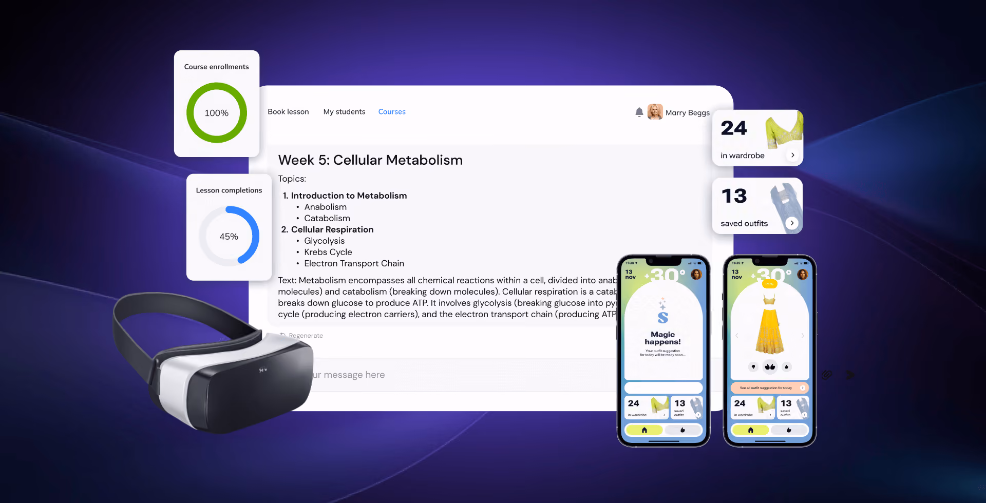 AI features and components for software products including object recognition and virtual assistants