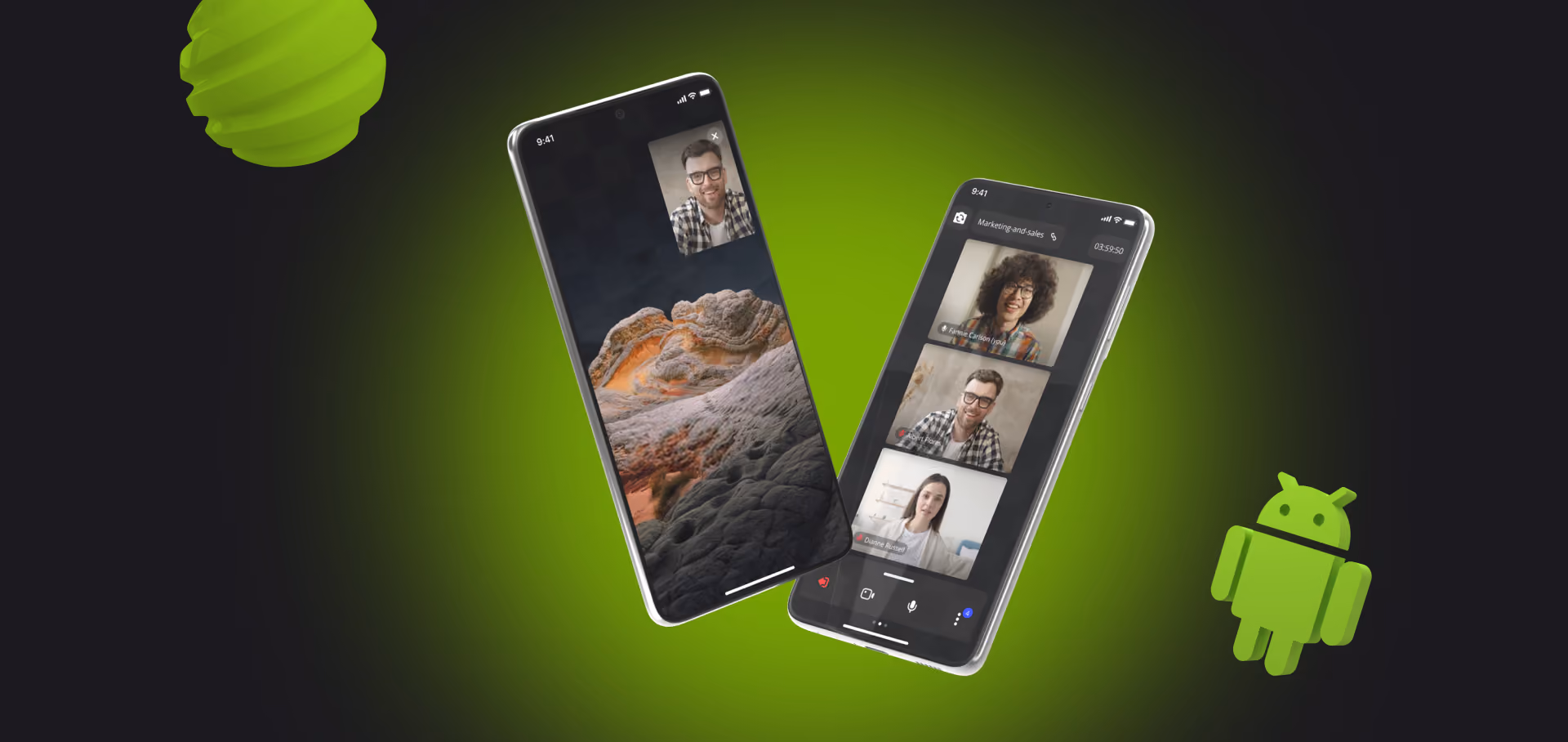 Android foreground service and deep links implementing background calls and direct navigation