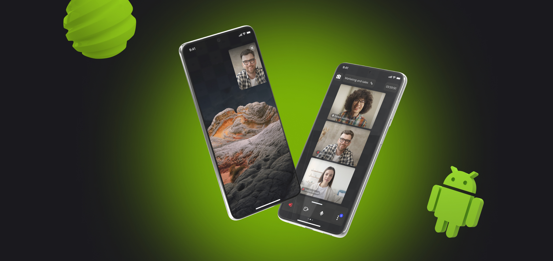Android foreground service and deep links implementing background calls and direct navigation