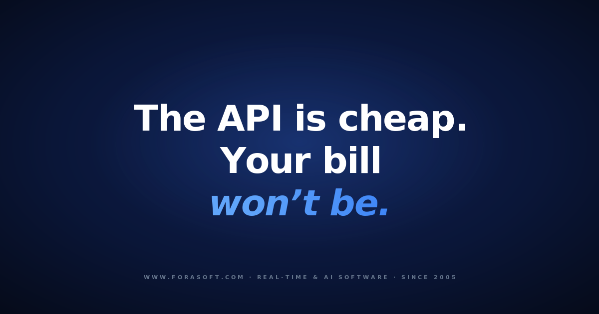 OpenAI Realtime API pricing cover: the API is cheap, your voice-agent bill won't be