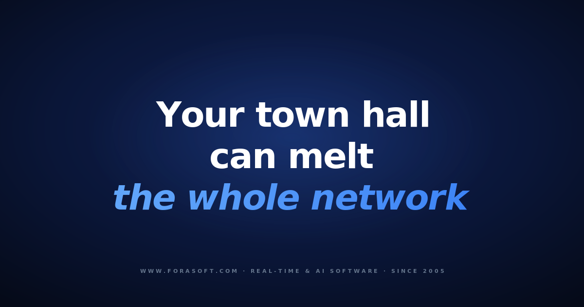 Enterprise webcasting cover: a company town hall can overwhelm the network without an eCDN