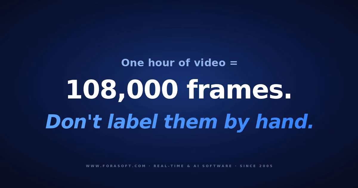 One hour of video is 108,000 frames — why you shouldn't label video by hand