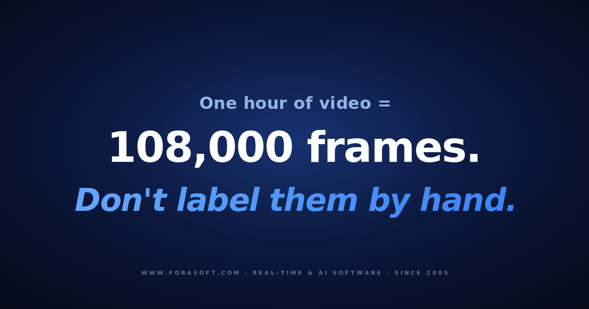 One hour of video is 108,000 frames — why you shouldn't label video by hand