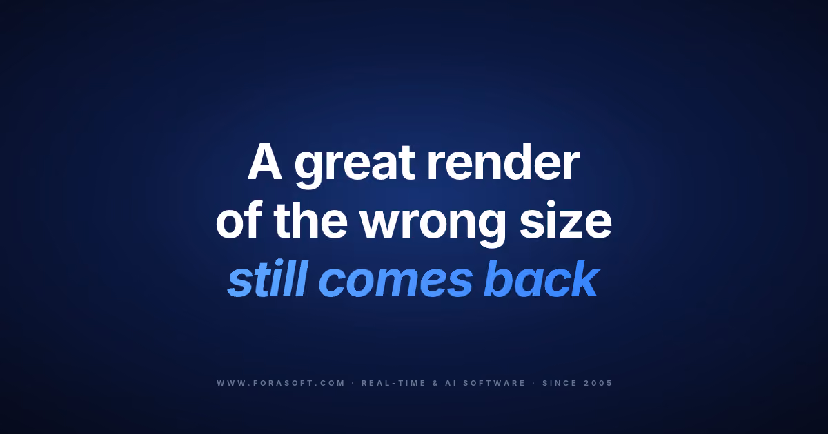 Fora Soft cover: a great render of the wrong size still comes back — virtual try-on and fitting room build guide