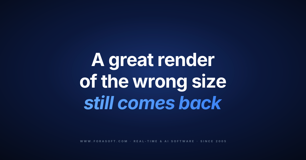 Fora Soft cover: a great render of the wrong size still comes back — virtual try-on and fitting room build guide