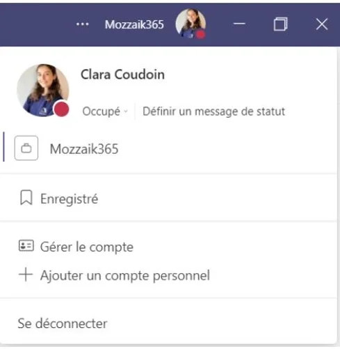 Sauvegarder un message dans Teams