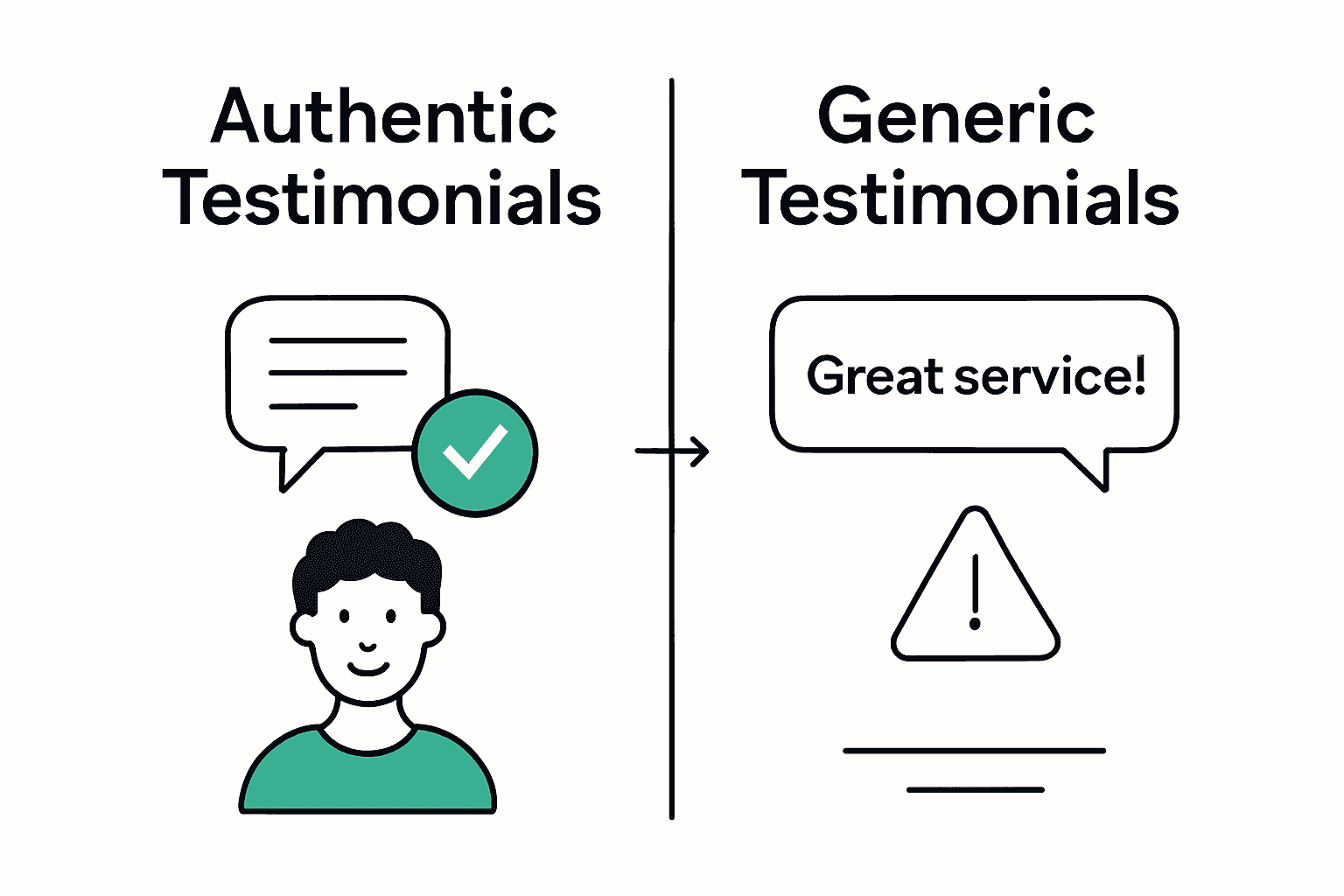 Comparison of authentic versus suspicious dental testimonials
