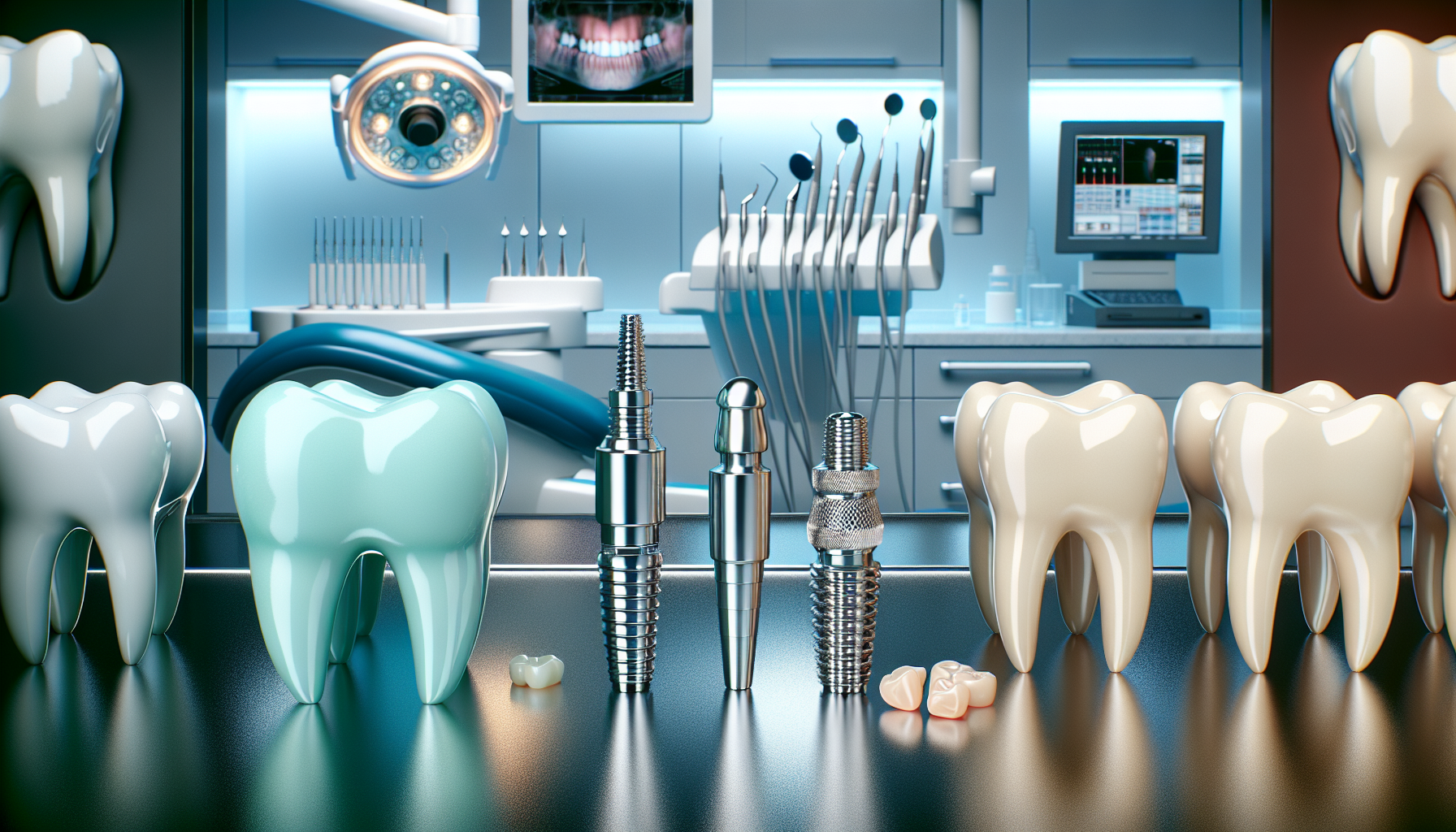 dental implants vs dentures - dental procedure illustration