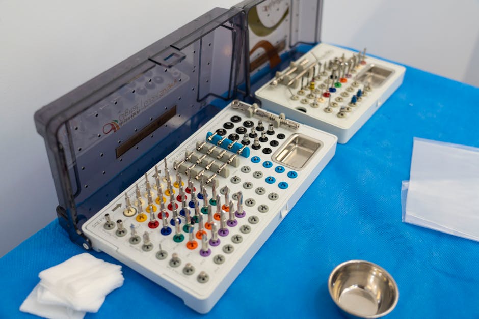 dental procedure tools or equipment related to bone graft dental implant, clean