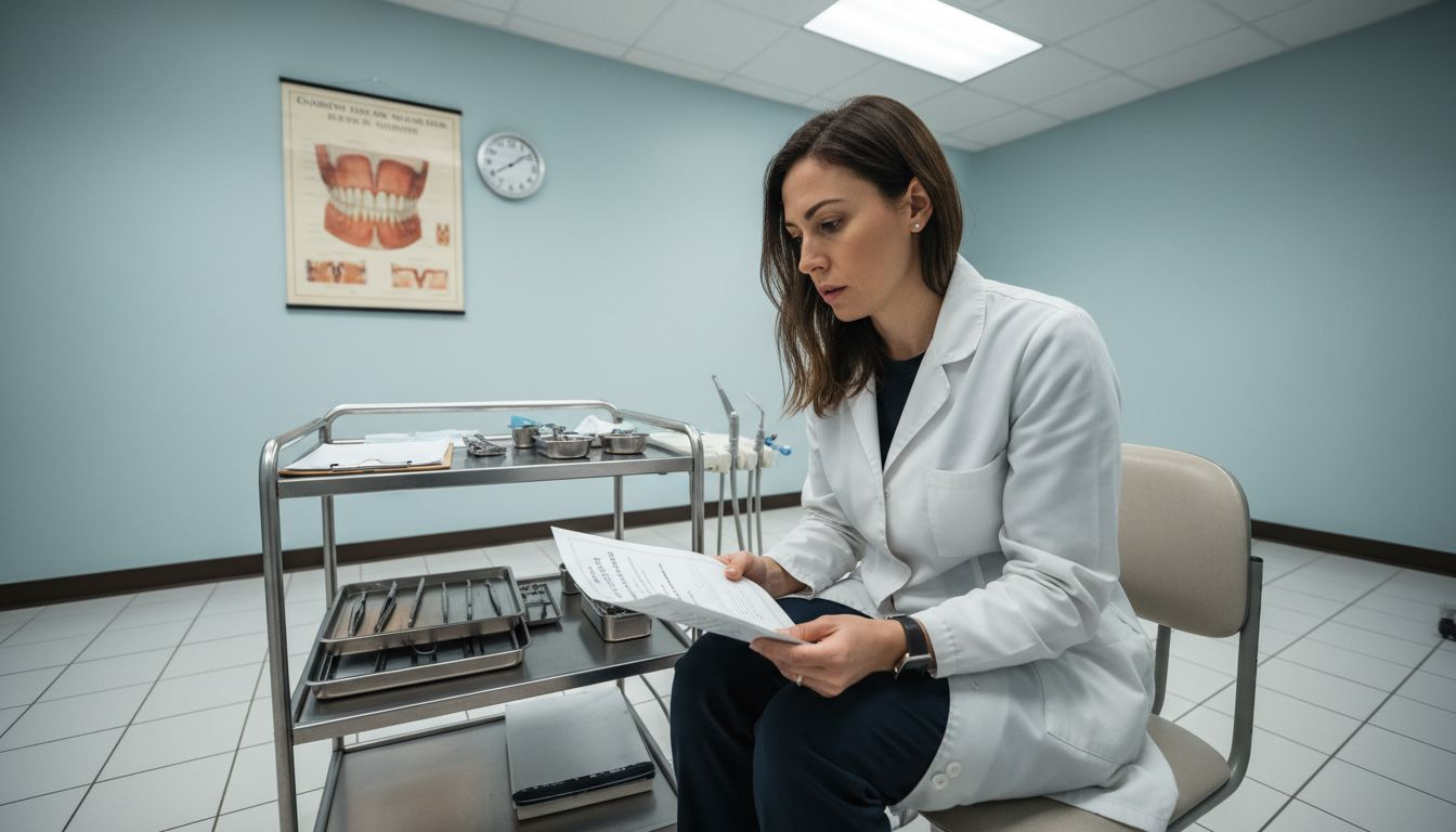 Dentist awaiting board certification exam result