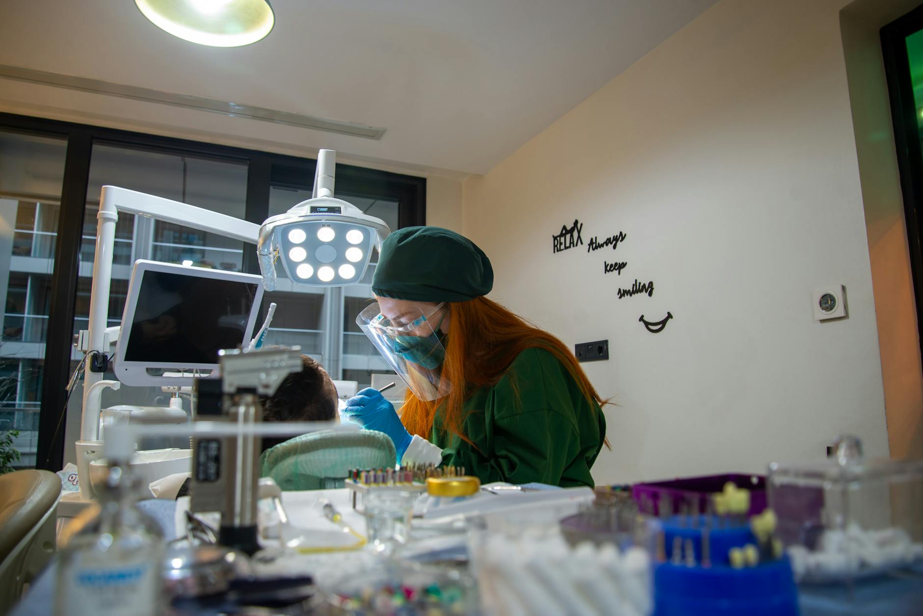 dental photography showing emergency dentist in seattle, with modern dental equipment, soft