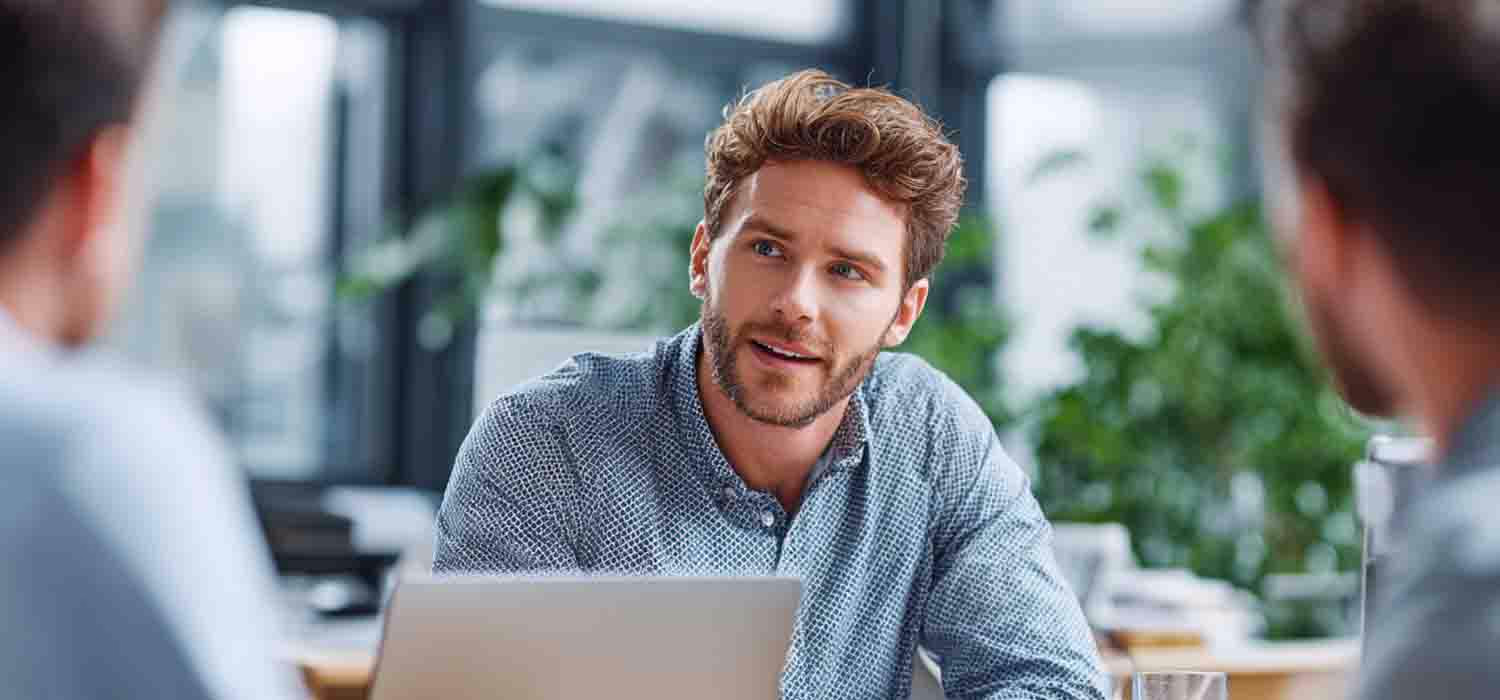 IT technician aiding business team