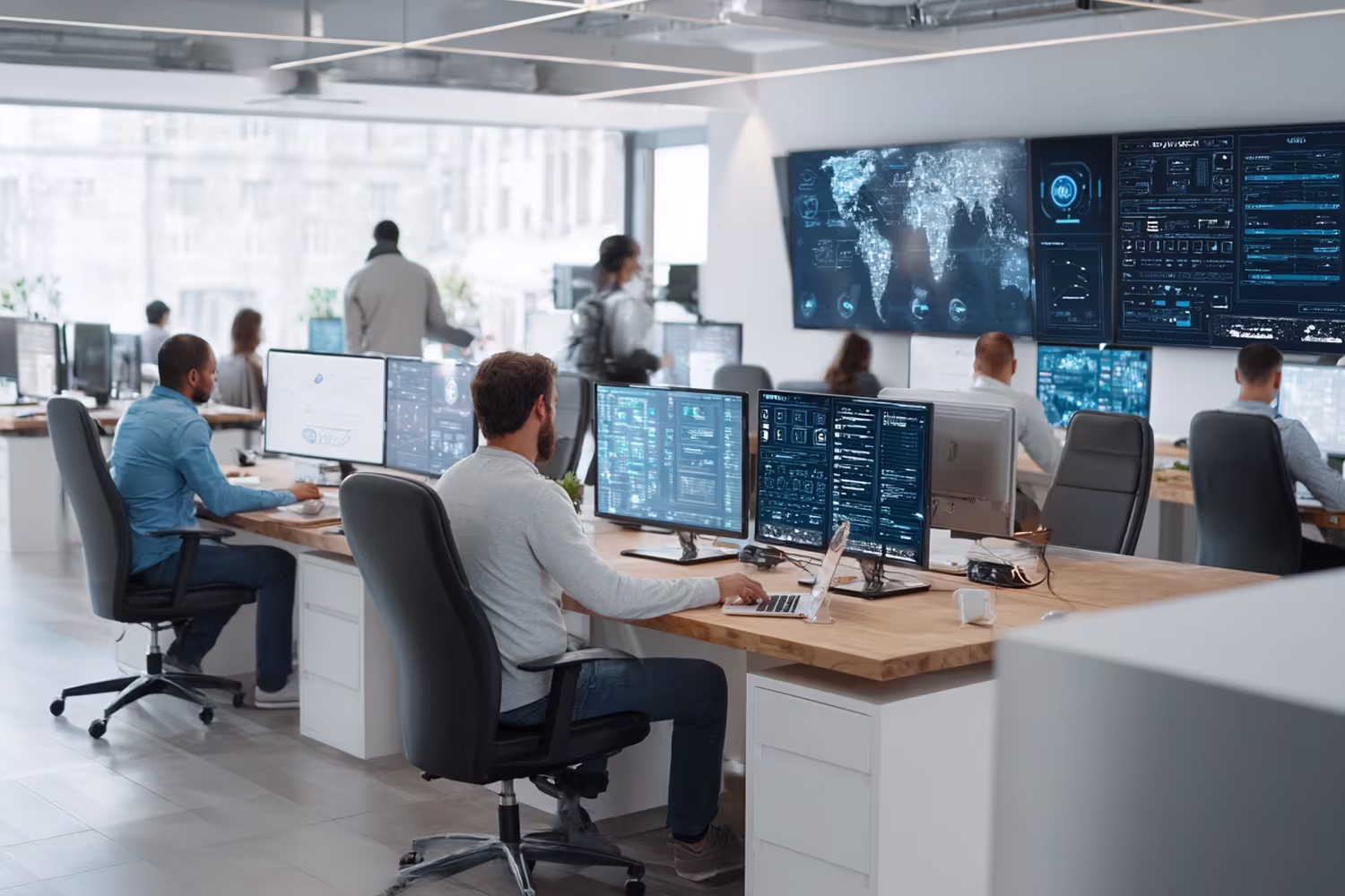 Diverse team managing identity access