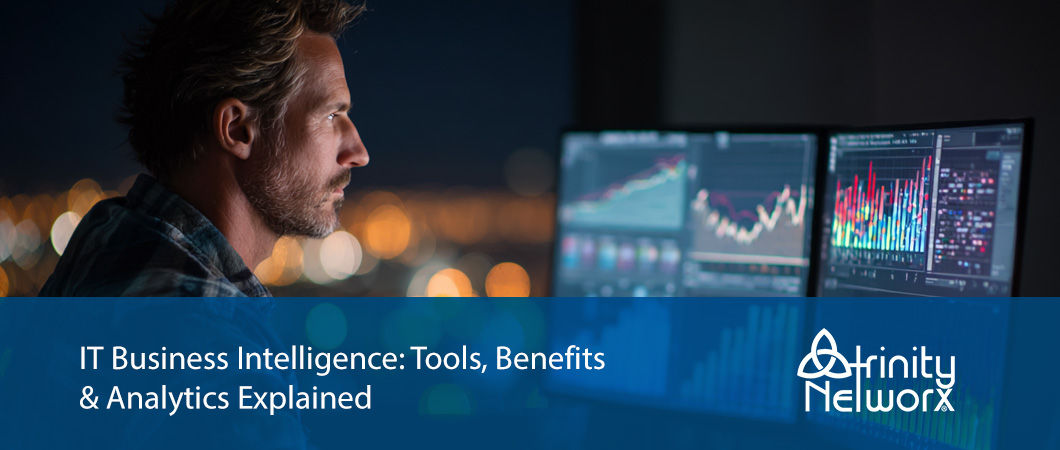 IT security agent working on his powerhouse software.