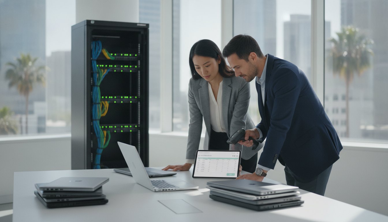 outsourced IT asset management services for Southern California, IT asset management Southern California, IT asset lifecycle management, California e-waste disposal, CCPA data destruction, IT compliance services