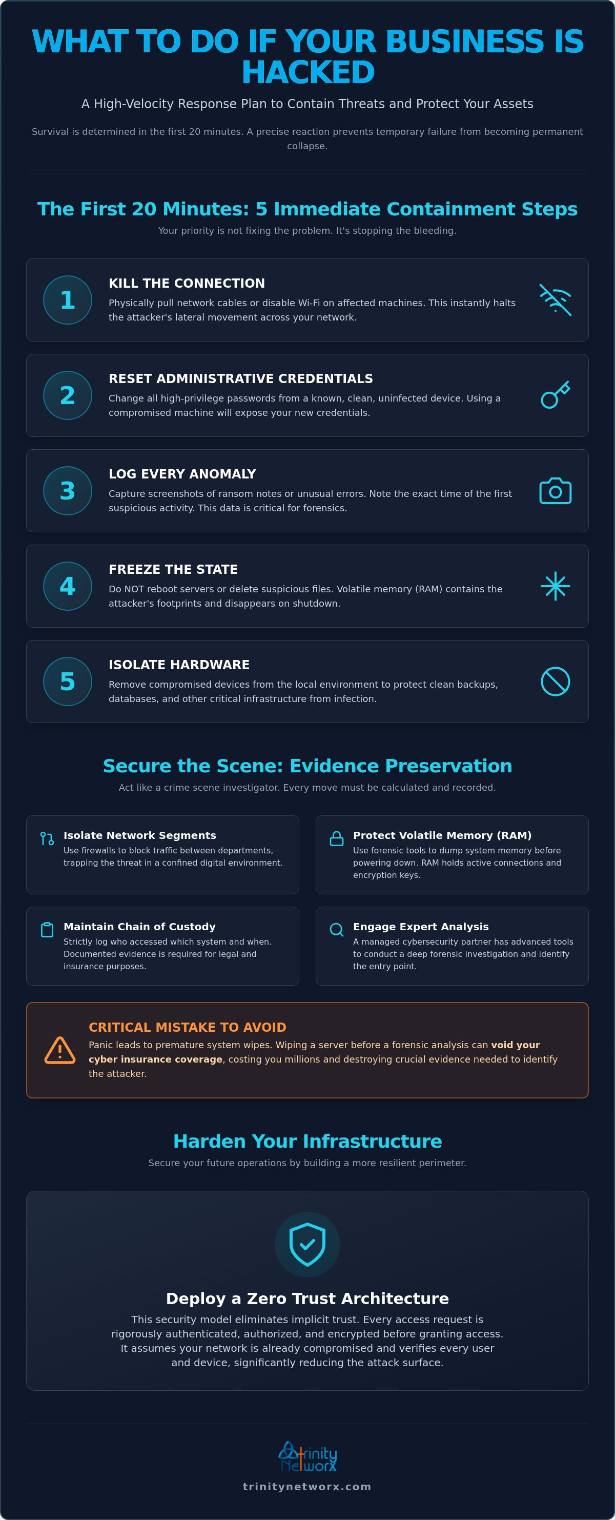 What to do if your business is hacked