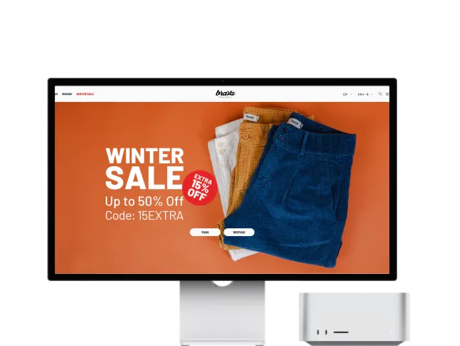 Brava fabrics eCommerce marketplace page