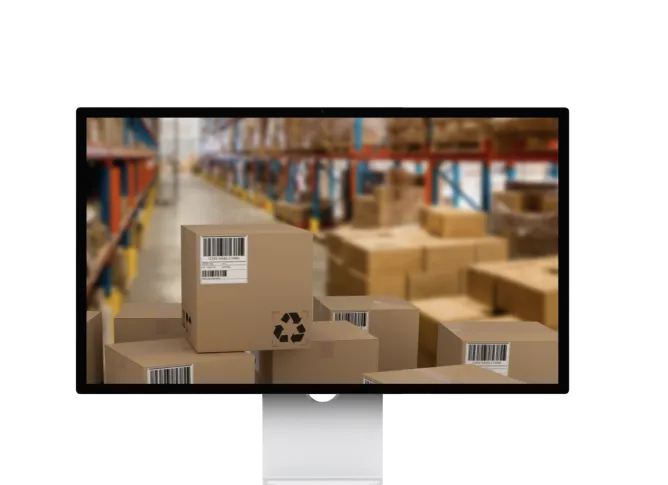 Boxes in the warehouse waiting to be shipped
