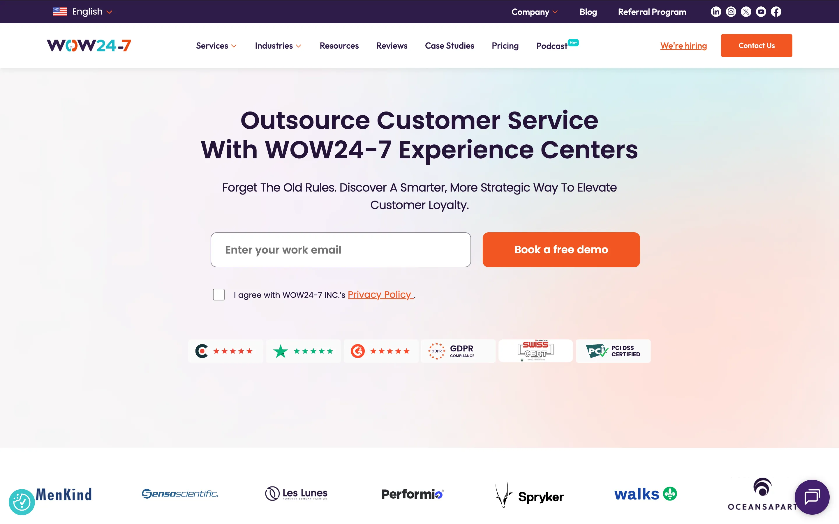 WoW24-7 customer support outsourcing