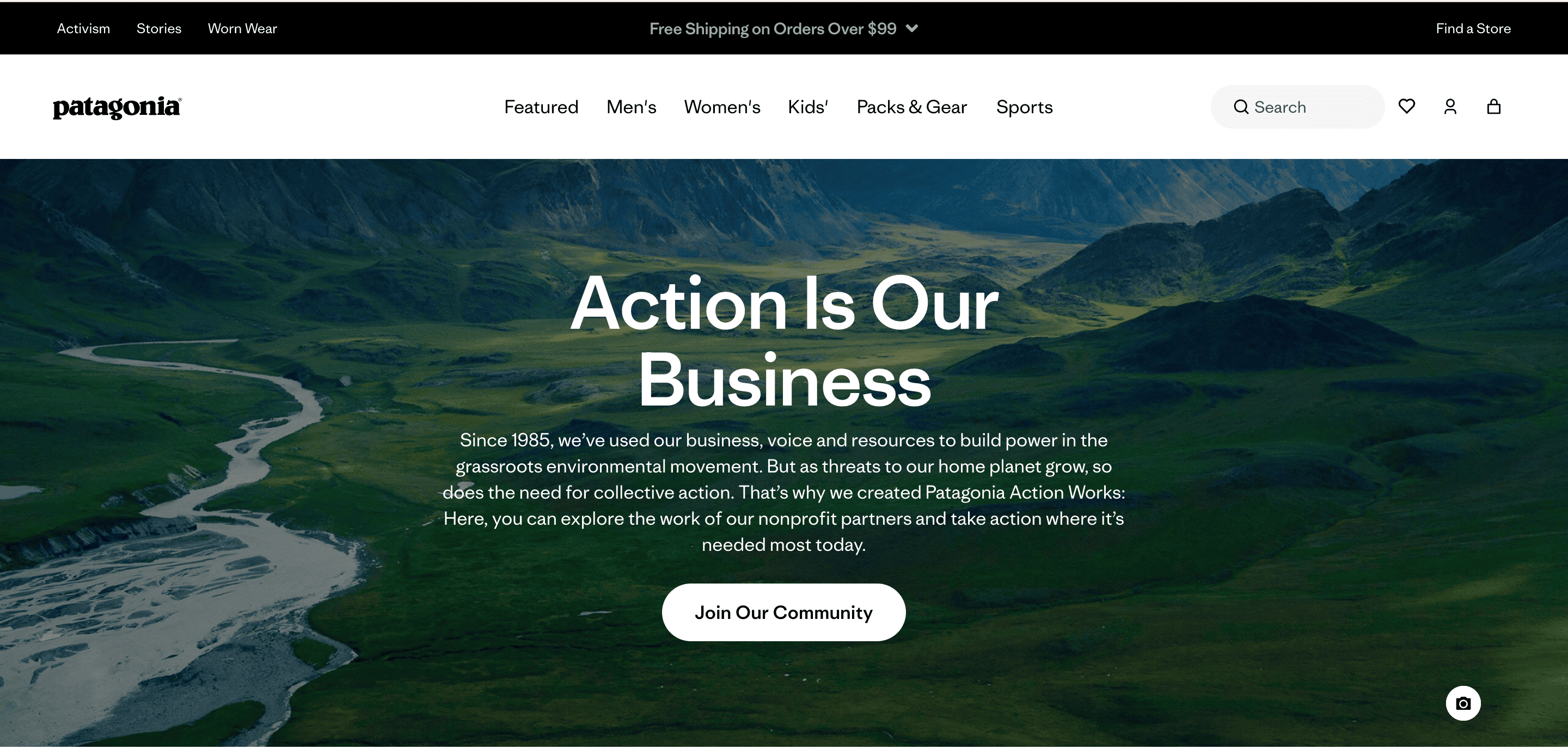 customer retention strategy example Patagonia - environmental activism