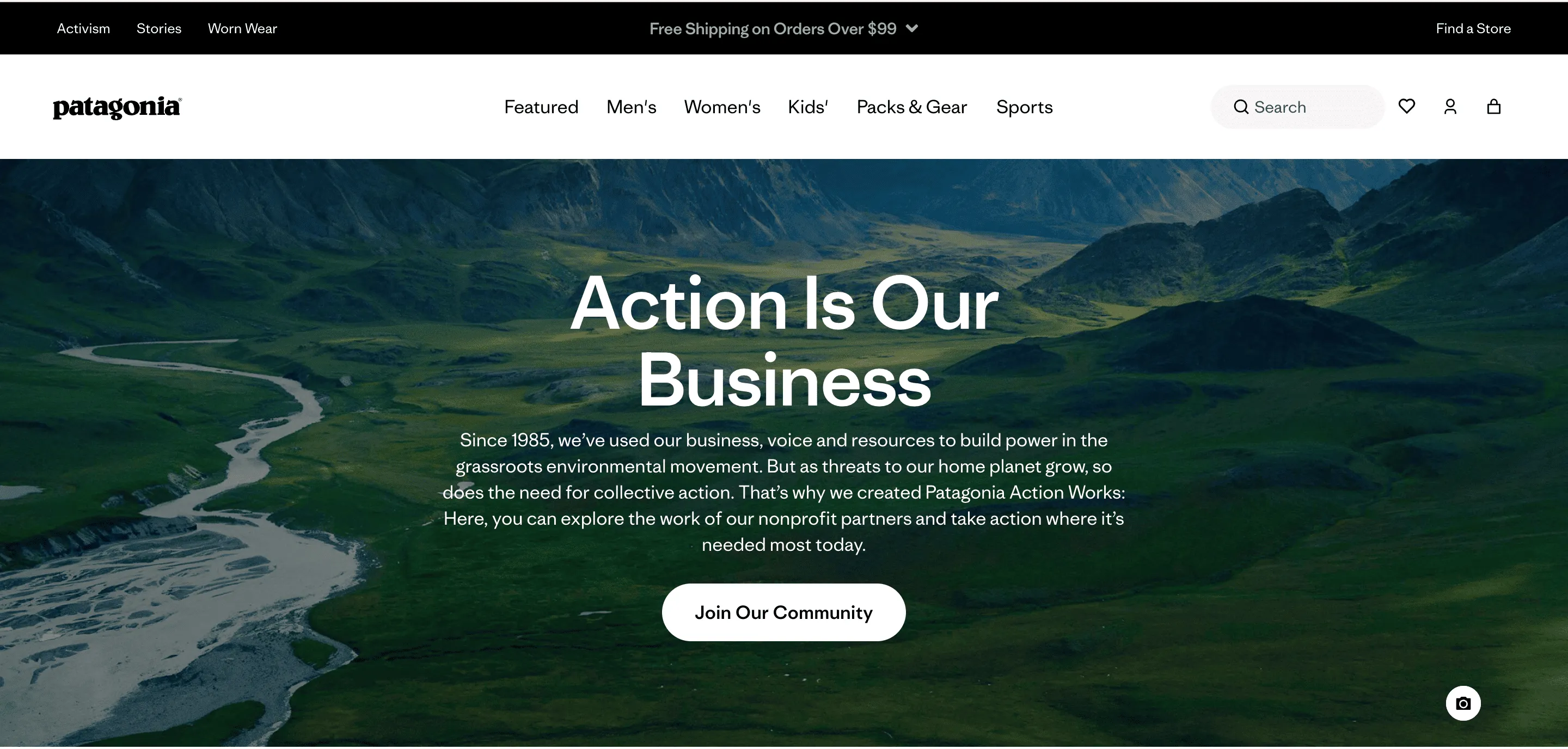 customer retention strategy example Patagonia - environmental activism