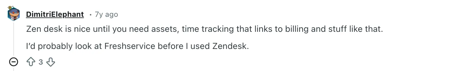 endesk vs Freshdesk Reddit screenshoot example 4