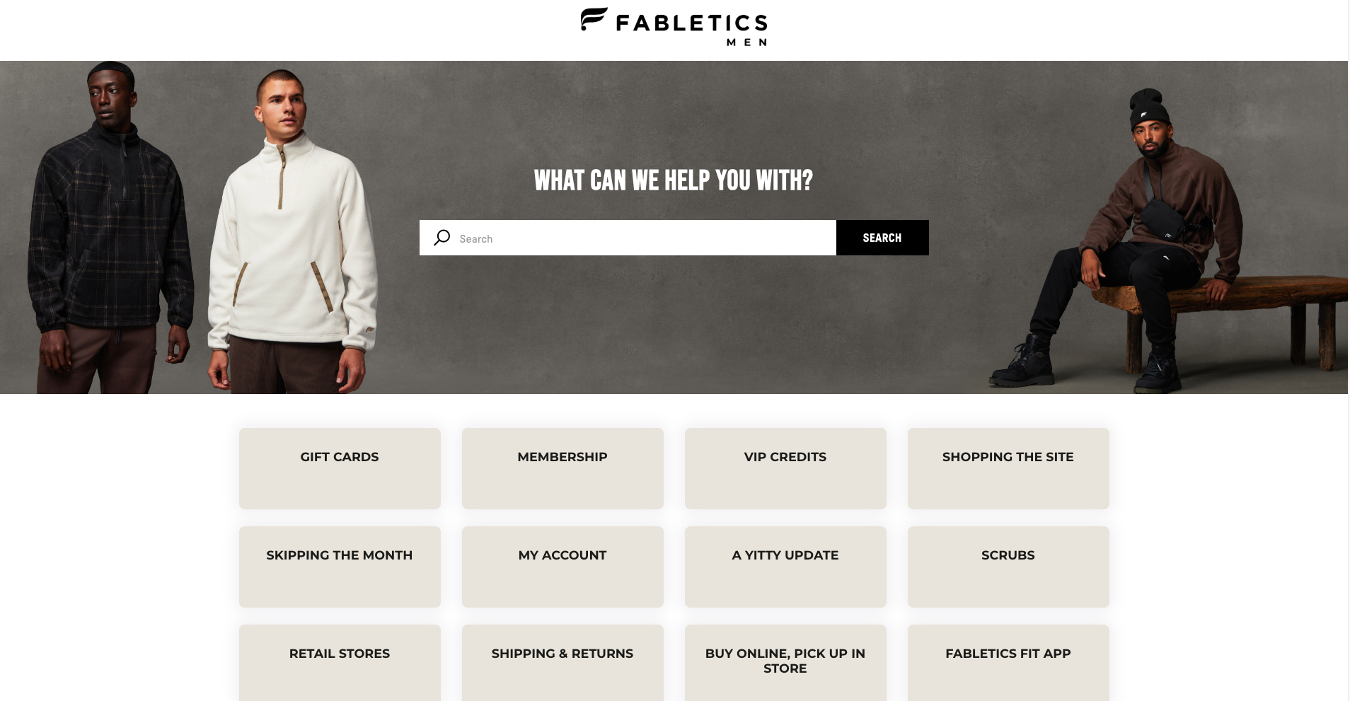 Fabletics Customer Self-Service Example
