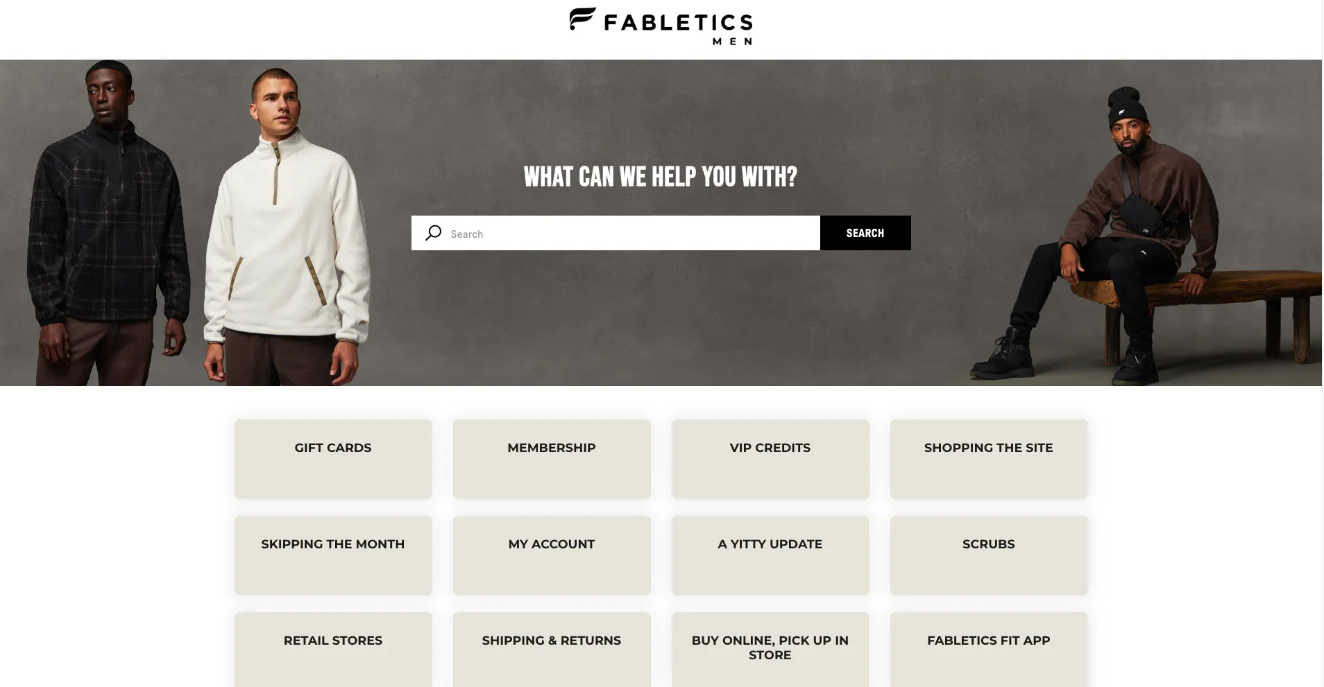 Fabletics Customer Self-Service Example