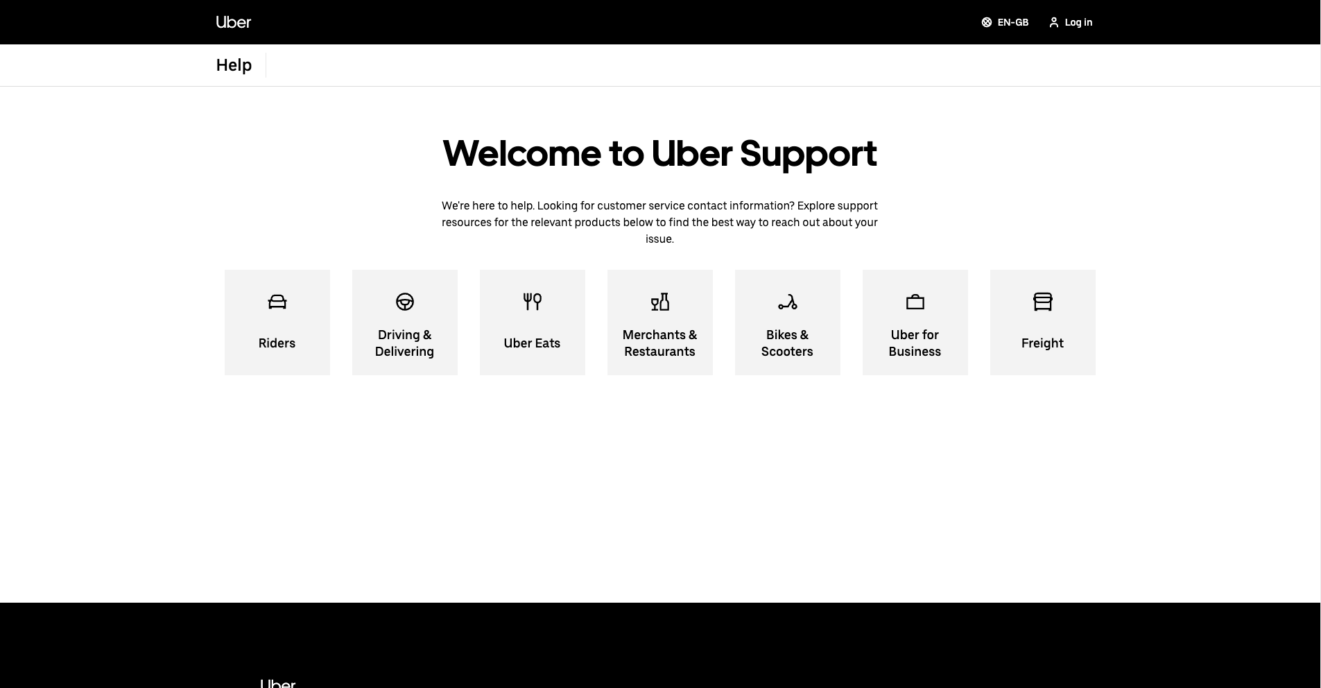 Uber Customer Self-Service Example